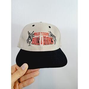 World's Toughest Bulls & Broncs Black and Cream Hat